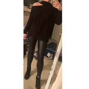 Never worn turtleneck, open shoulder sweater